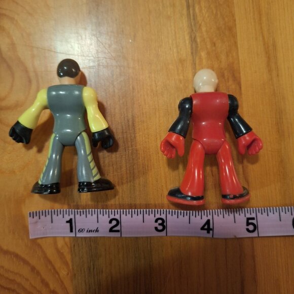 Imaginext Dino Riders 4 Figures 3" Lot Jurassic Dinosaur Blue Yellow Red - Picture 5 of 11